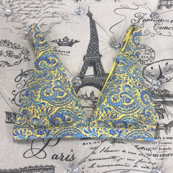NWOT Athena Liesl Paisley Bikini Top - Picture 3 of 6